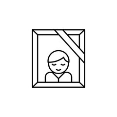 memory, photograph, death outline icon. detailed set of death illustrations icons. can be used for web, logo, mobile app, UI, UX