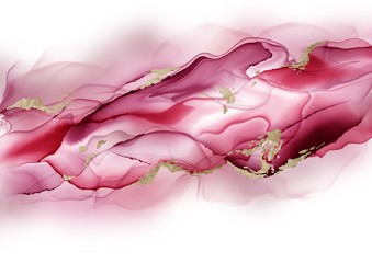 Abstract alcohol ink pink - obrazy, fototapety, plakaty