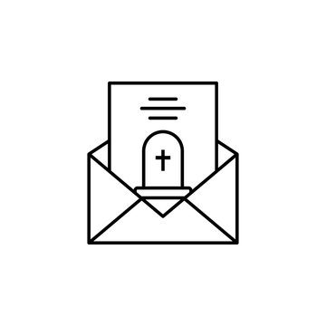 recommend clip art: funeral, letter, death outline icon. detailed set of death illustrations icons. can be used for web, logo, mobile app, UI, UX
