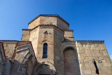 exterior of old orthodox church Jvari in Georgia