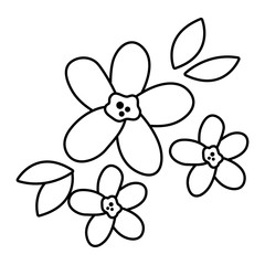 Isolated flowers ornament design vector illustrator