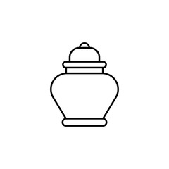 ash, death outline icon. detailed set of death illustrations icons. can be used for web, logo, mobile app, UI, UX