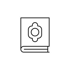 quran, death outline icon. detailed set of death illustrations icons. can be used for web, logo, mobile app, UI, UX