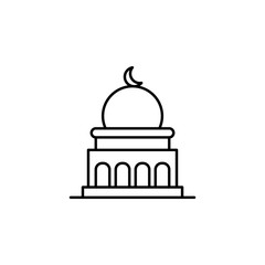 Obraz premium mosque, death outline icon. detailed set of death illustrations icons. can be used for web, logo, mobile app, UI, UX