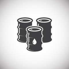 Oil Barrel related icon on background for graphic and web design. Simple illustration. Internet concept symbol for website button or mobile app.