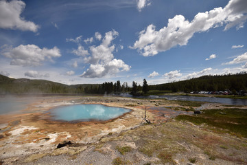 Geothermal lake Wyoming USA