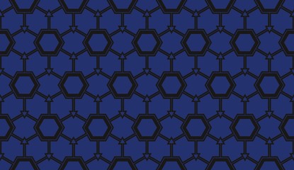 Fototapeta premium Vector illustration blue geometric abstract background