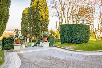 Villa apartment palace house with garden