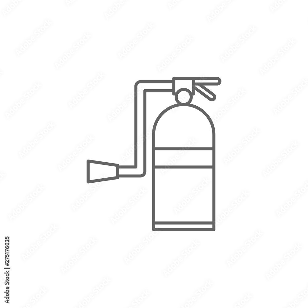 Poster emergencies, extinguisher icon. element of emergencies icon. thin line icon for website design and d
