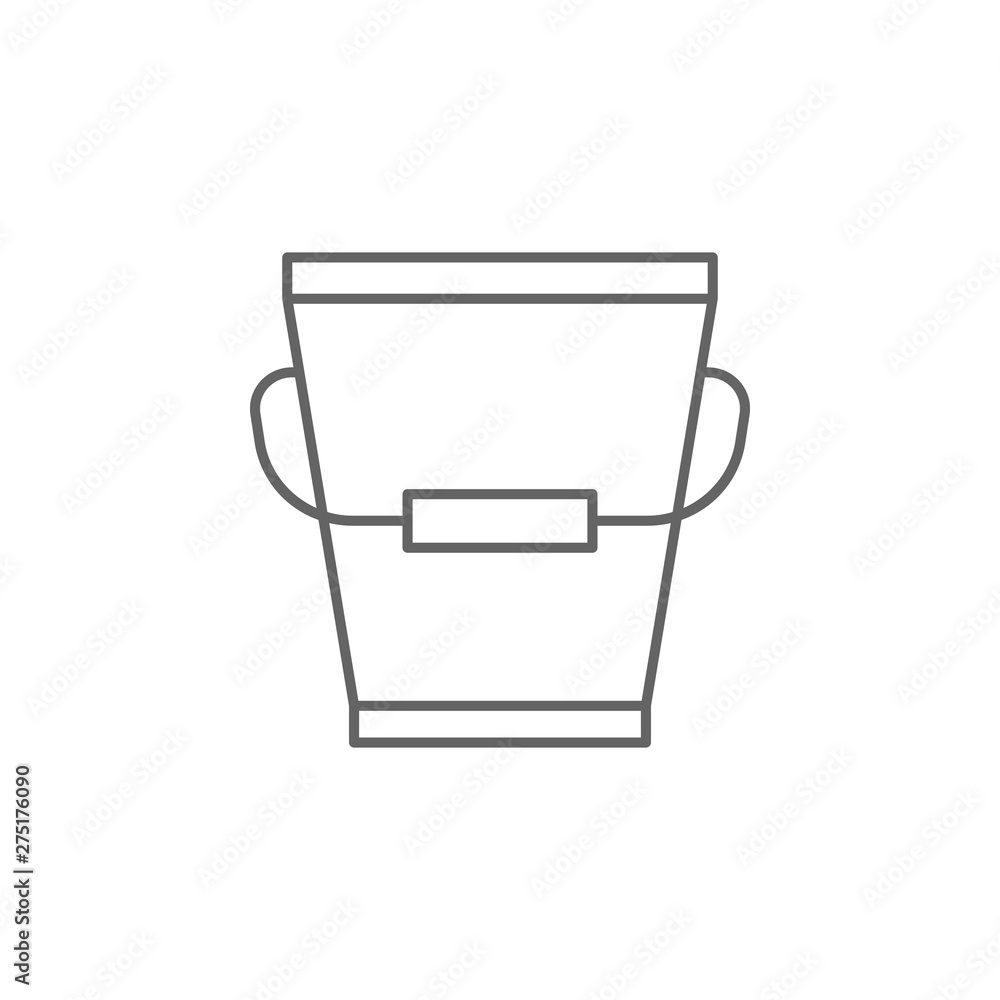 Poster emergencies, bucket icon. element of emergencies icon. thin line icon for website design and develop