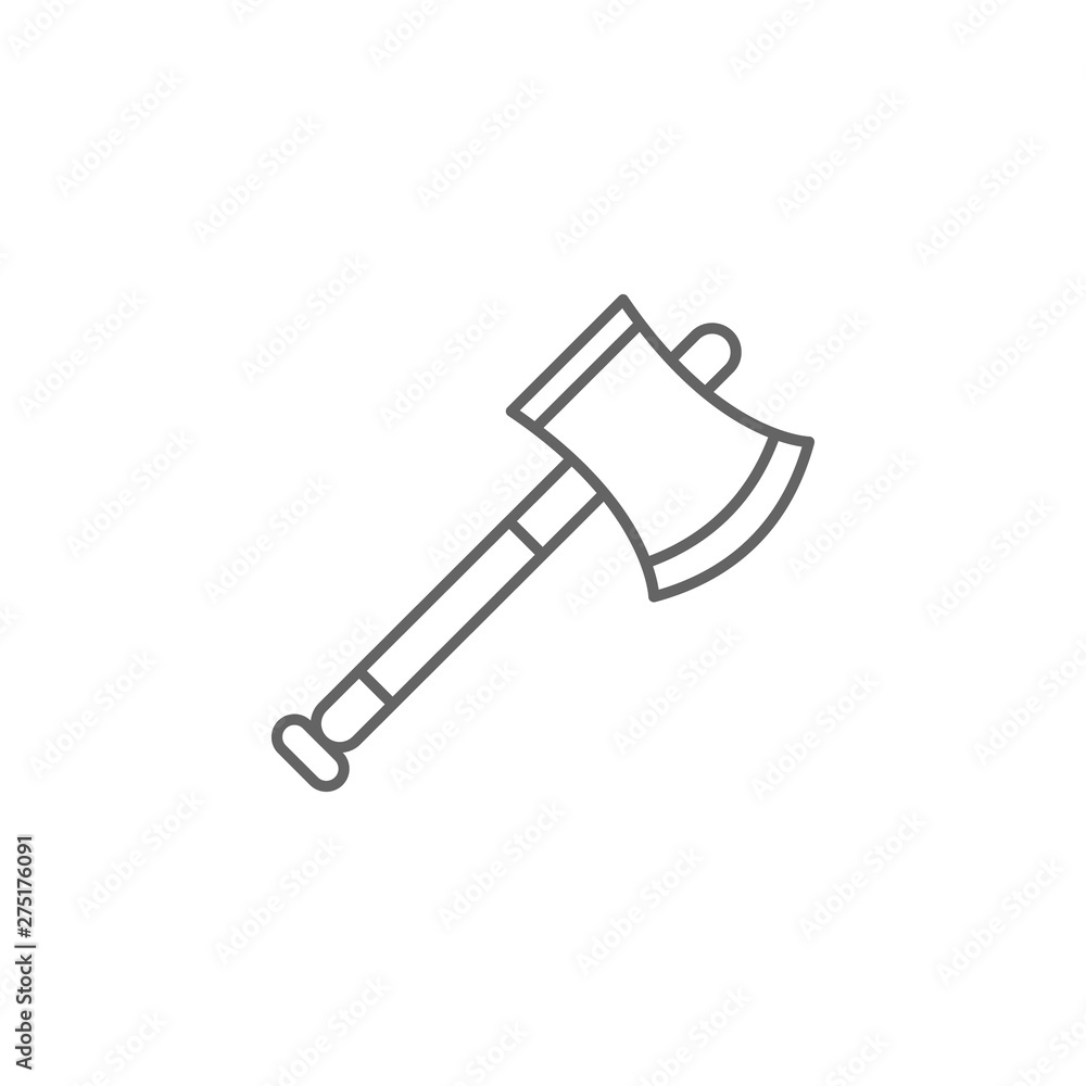 Poster emergencies, axe icon. element of emergencies icon. thin line icon for website design and developmen