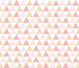Seamless geometric pattern with colorful triangles on white background. Seamless abstract triangle geometrical background. Infinity geometric pattern. Vector illustration.