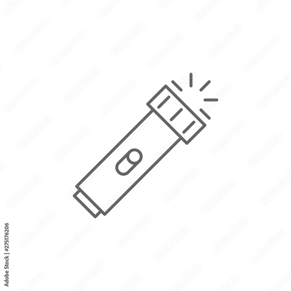 Poster emergencies, flashlight icon. element of emergencies icon. thin line icon for website design and dev