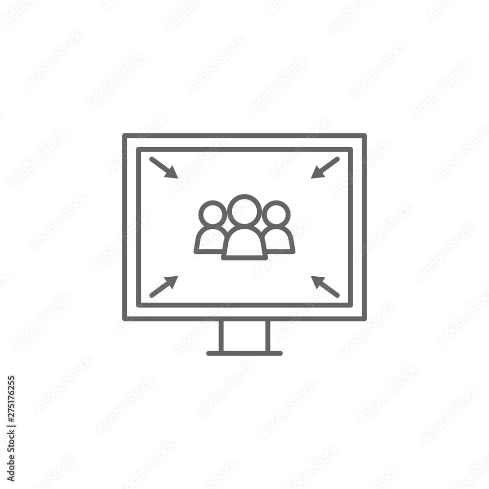Poster emergencies, assembly point icon. element of emergencies icon. thin line icon for website design and