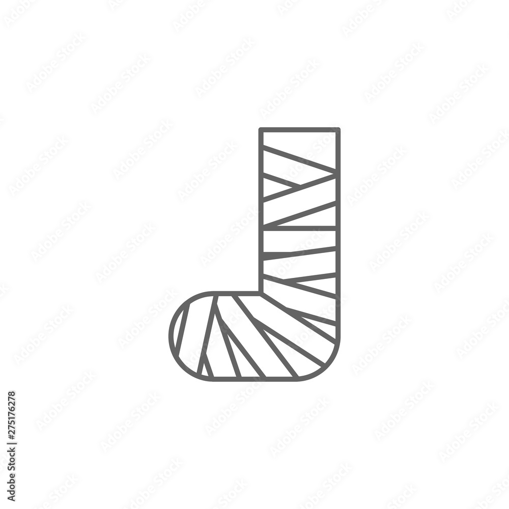 Poster emergencies, bandage icon. element of emergencies icon. thin line icon for website design and develo