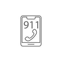 Emergencies, 911 icon. Element of emergencies icon. Thin line icon for website design and development, app development