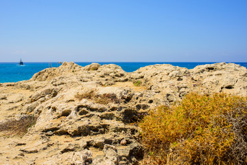  amazing blue sea and cliffs off the coast of cyprus