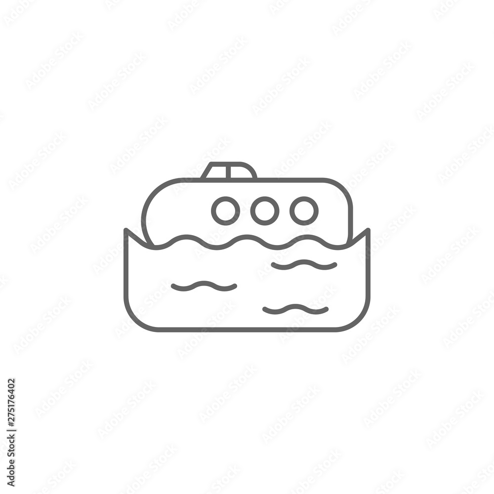 Poster emergencies, lifeboat icon. element of emergencies icon. thin line icon for website design and devel