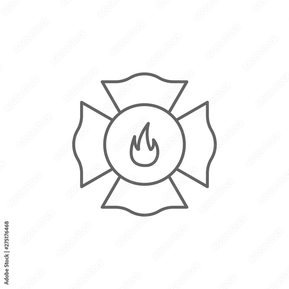 Poster emergencies, panic button icon. element of emergencies icon. thin line icon for website design and d