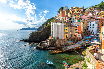 Fototapeta na wymiar Riomaggiore, Cinque Terre, Italien 