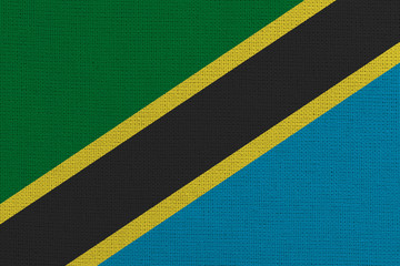 Tanzania fabric flag