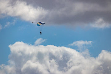 Naklejka na ściany i meble Skydivers Landing at Dillingham Air Field