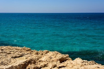  amazing blue sea and cliffs off the coast of cyprus