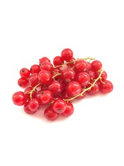 bunch of red currant on a white background