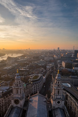 Naklejka premium Aerial view of London from St.Paul's Cathedral, United Kingdom