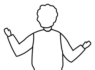 Isolated man seen from behind design