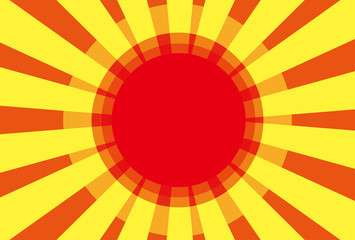 日の出イメージの背景素材(中央配置)