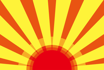 日の出イメージの背景素材(下配置)