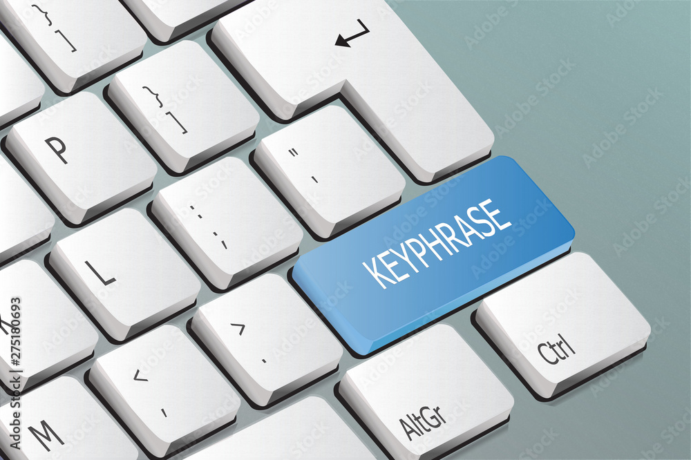 Poster keyphrase written on the keyboard button
