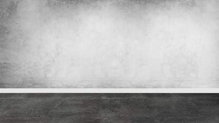 Large luxury modern bright interior with blank wall