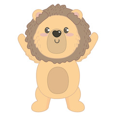 Isolated lion cartoon design vector illustrator