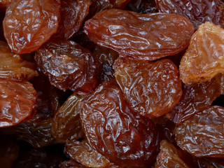 Close-up of Raisins, Food Background