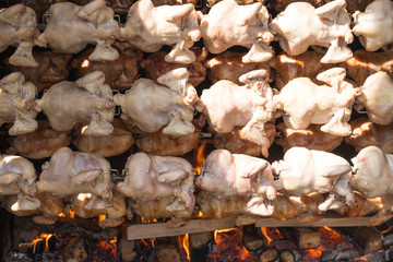 Grilled Chicken or Roast chicken. Street chicken barbecue roast