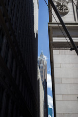 Obraz premium Skyscrapers of New York against the sky. The architecture of New York.