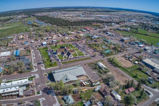 Aerial View of Show Low, Arizona in Spring