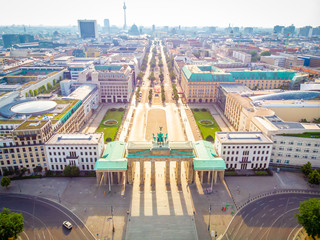 Brandenburg gate after the sunrise in summer, Berlin © Alexey Fedorenko