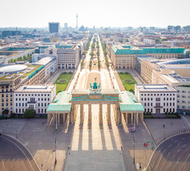Brandenburg gate after the sunrise in summer, Berlin © Alexey Fedorenko