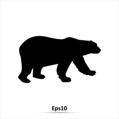 Obraz na płótnie Canvas Bear silhouette icon. Vector Illustration