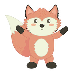 Isolated fox cartoon design vector illustrator