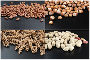 Set of food background