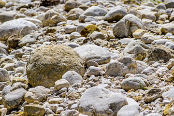 Fototapeta na wymiar large group of stones close-up full frame