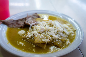 Enchilada, Mexican food in a local market