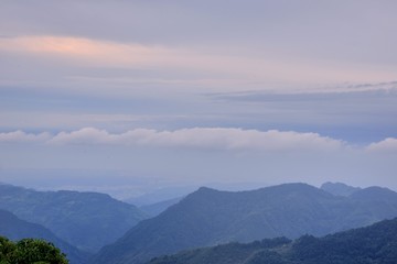 Fototapeta premium Mountain landscape-Mountain View Resort in the Hsinchu,Taiwan.