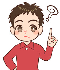 疑問に思う子供