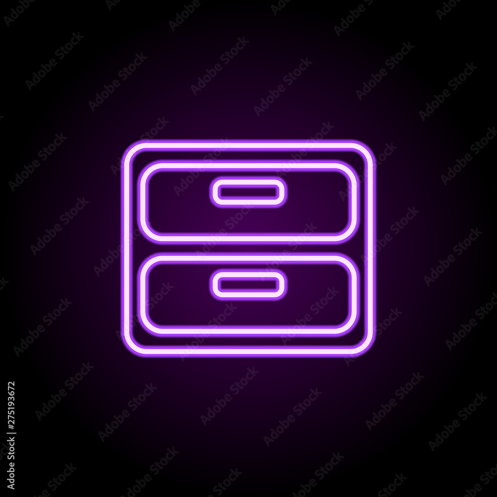Poster pen neon icon. elements of web set. simple icon for websites, web design, mobile app, info graphics