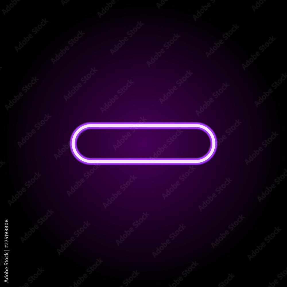 Poster pc neon icon. elements of web set. simple icon for websites, web design, mobile app, info graphics